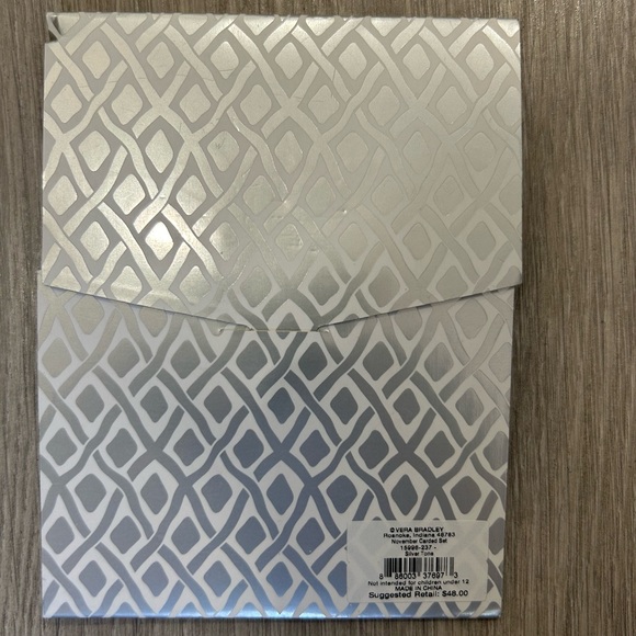 Vera Bradley November Carded Necklace and Earrings in Silver Tone NWT - Picture 5 of 6